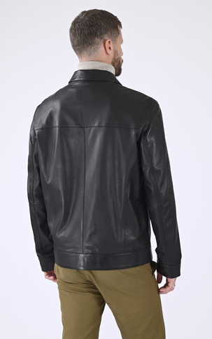 Blouson cuir confort noir