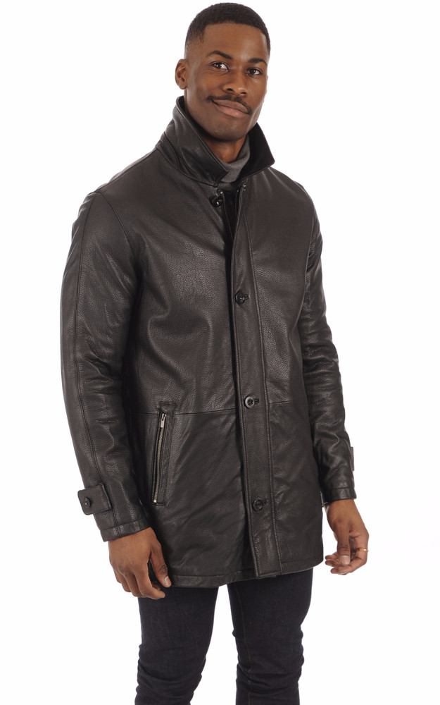 Surveste Chaude Cuir Grainé Noir Smarty