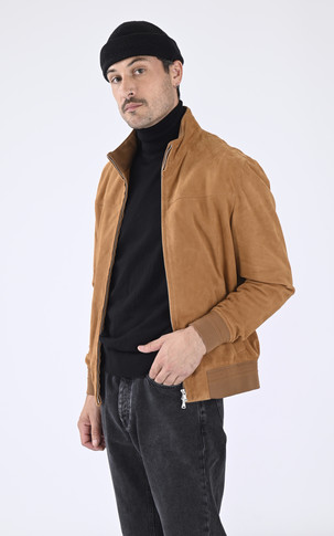 Blouson confort velours  Joel cognac