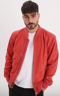 Teddy cuir velours Windon Red