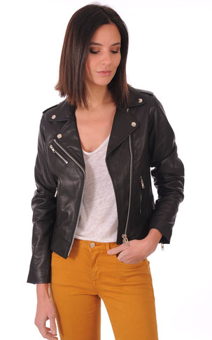 Blouson Cuir Style Perf'