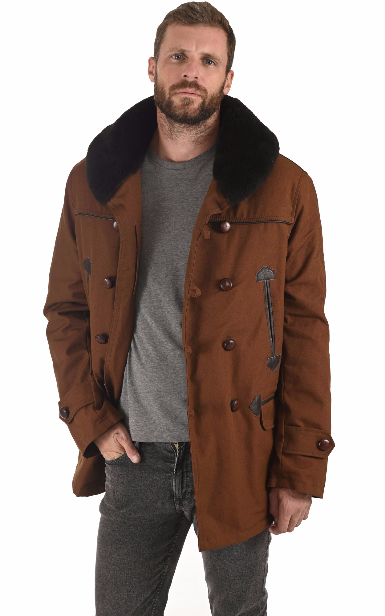 Veste trappeur homme sale