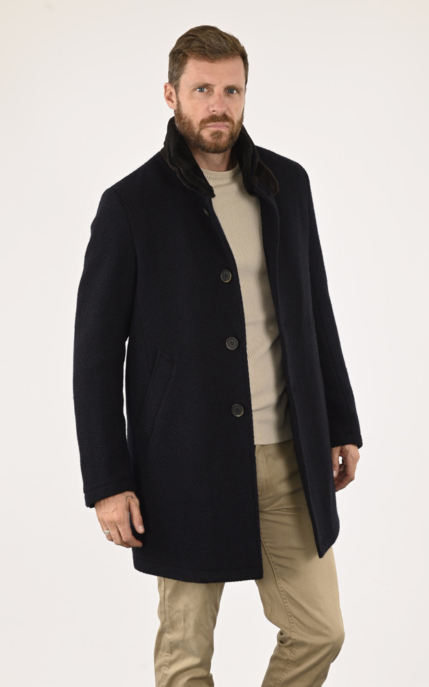 Manteau élégant laine marine Gimo's