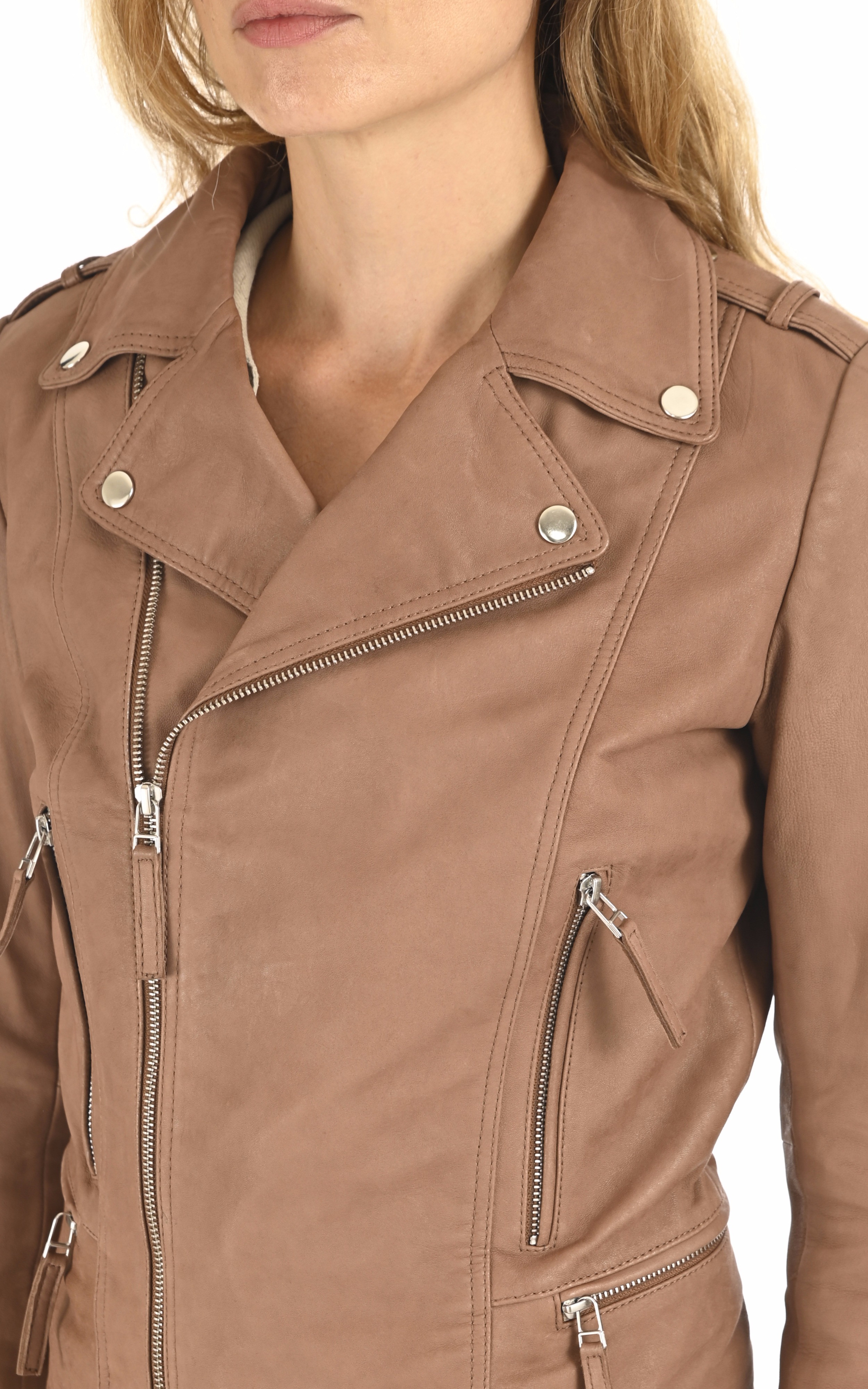 Blouson agneau camel La Canadienne