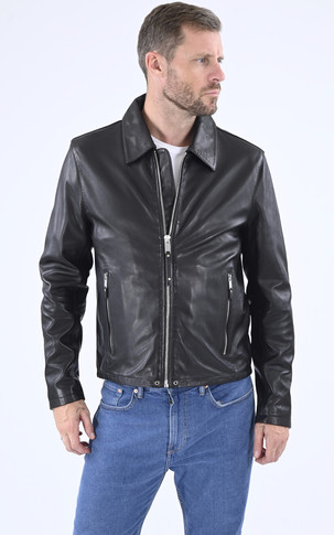 Blouson agneau Simer noir