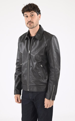 Blouson LCTAMPA cuir noir