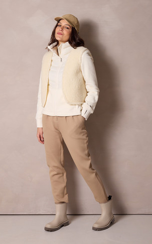 Gilet laine mouton beige