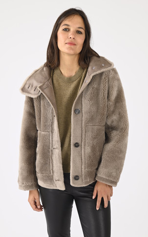 Veste laine Assietta taupe