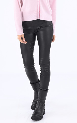 Legging cuir stretch noir