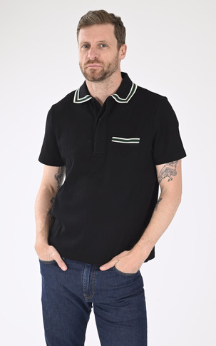 Polo en maille noir