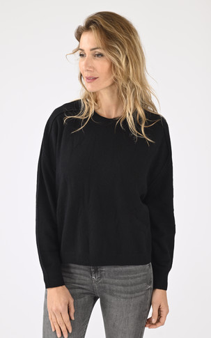 Pull laine cachemire noir