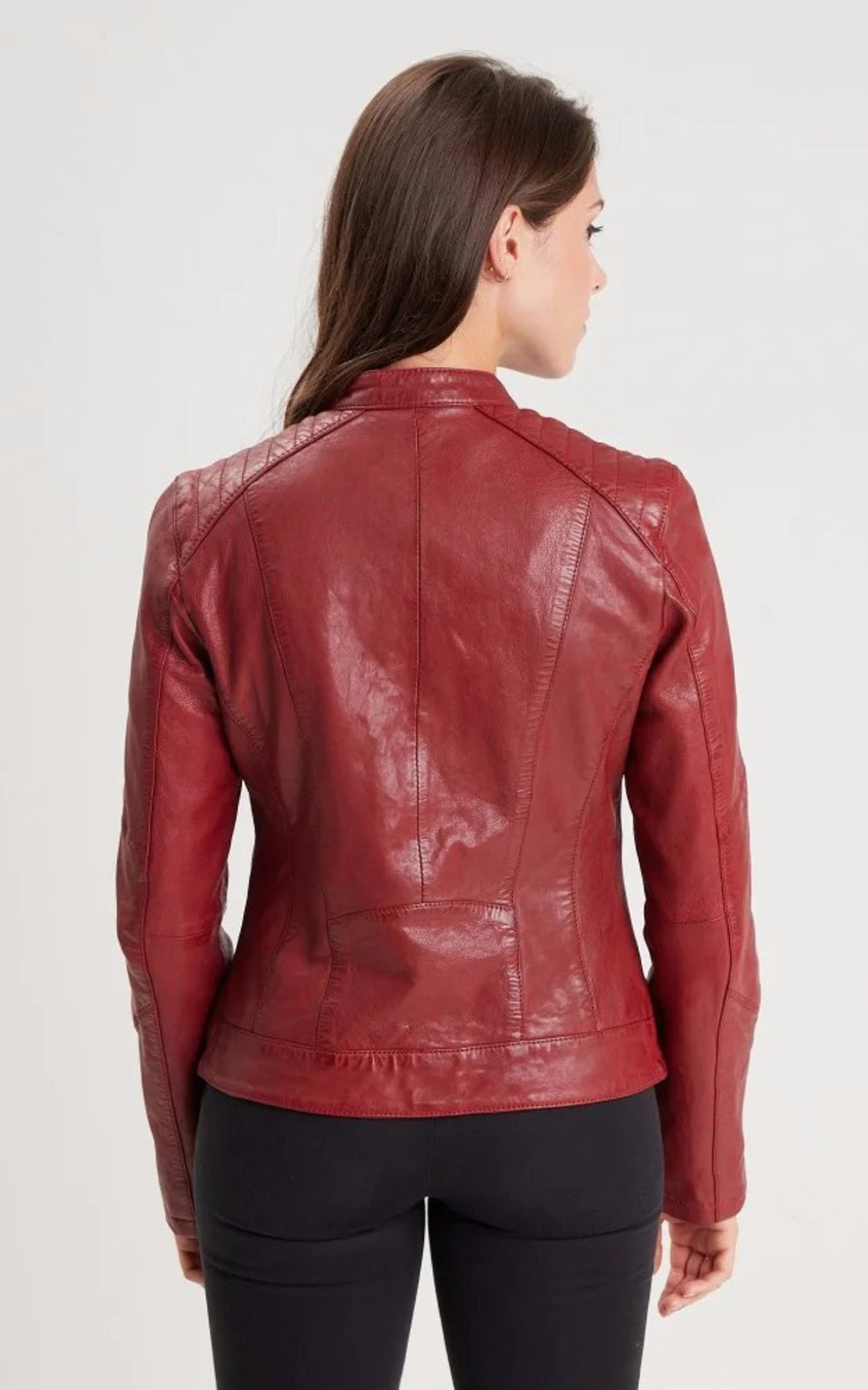 Blouson cuir Jodyta Red chili Rose Garden