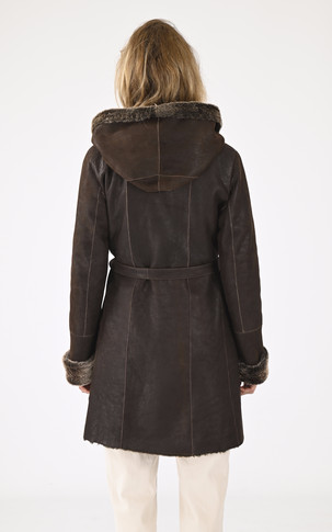 Manteau agneau merinillo marron