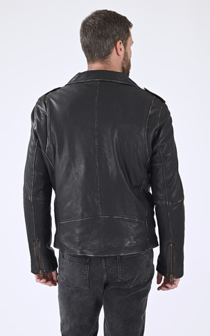 Blouson style vintage Rocker noir