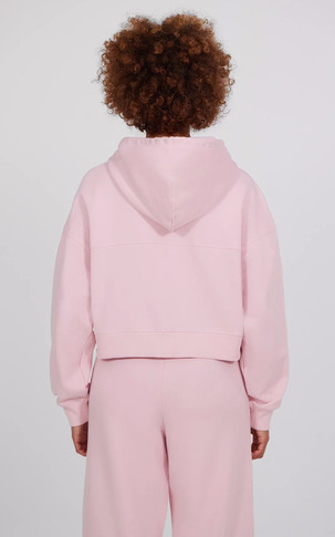 Sweat zippé coton Amina rose