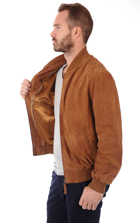 blouson homme daim