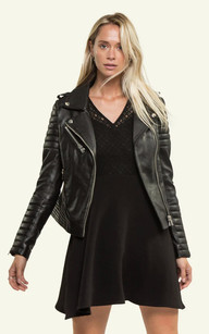 Robe discount veste cuir