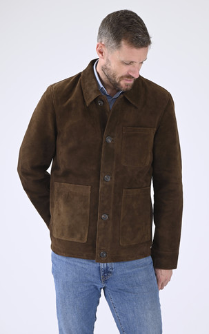 Veste nubuck Charles marron