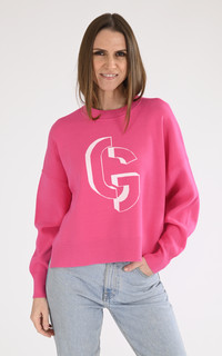 Pull maille Natalia fushia