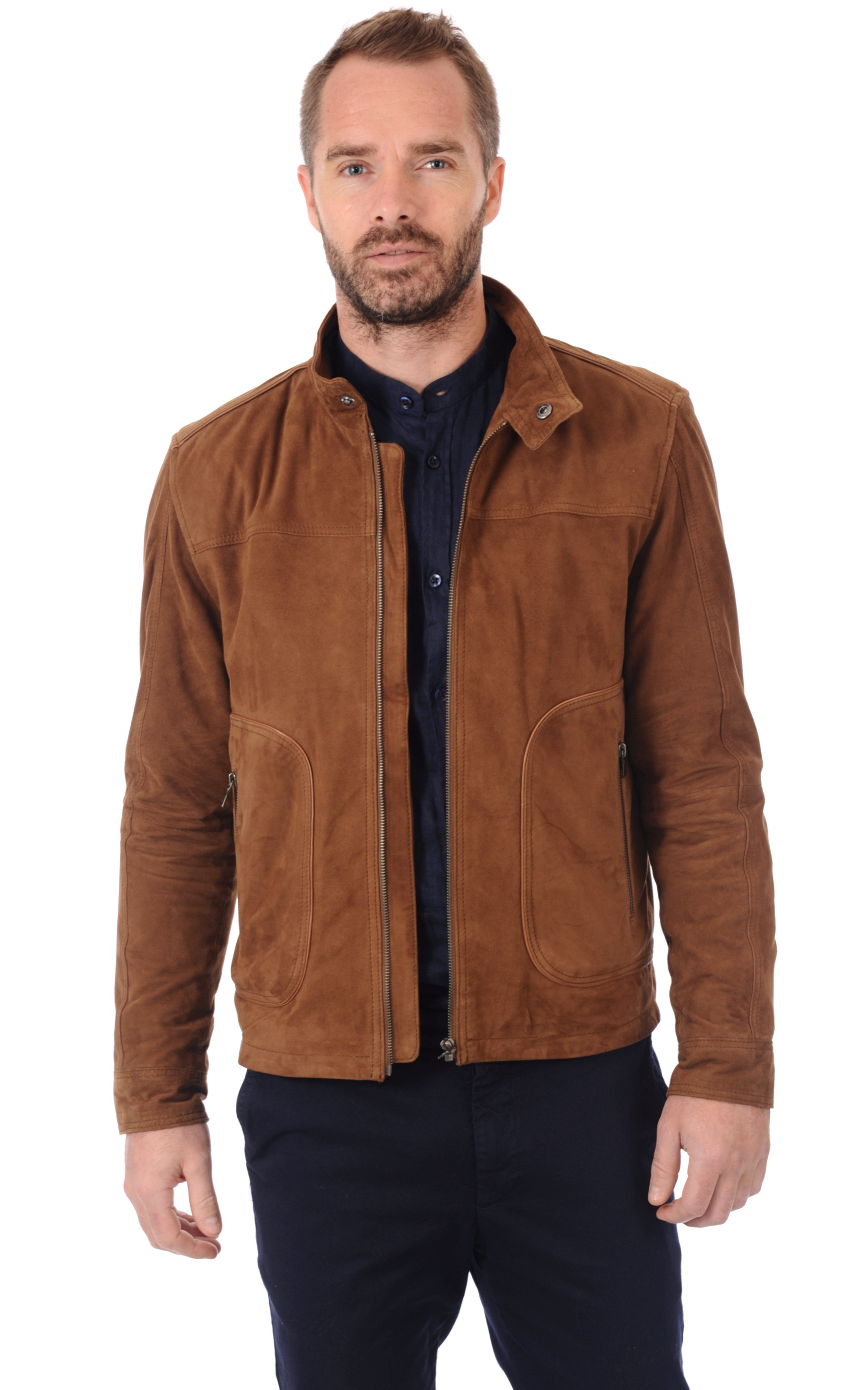 Blouson Aspect Daim Homme Smarty - La Canadienne - Blouson ...