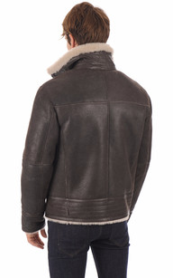 Blouson Bombardier Homme La Canadienne La Canadienne Blousons Peau Lain e Marron