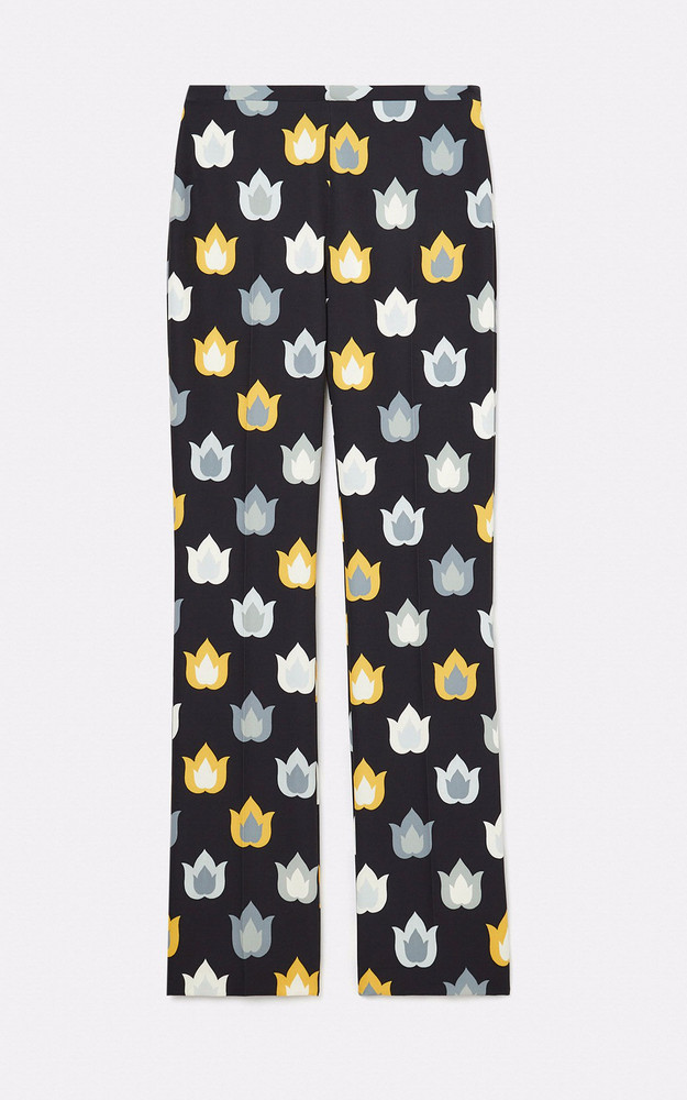 Pantalon noir imprimé flammes Tara Jarmon