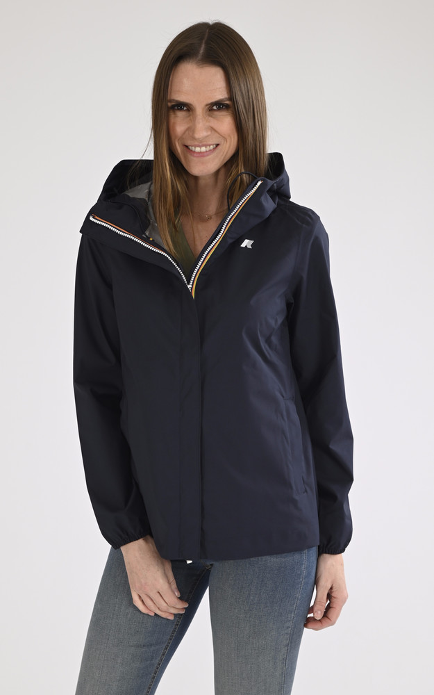Coupe-vent Marguerite Stretch Dot bleu marine K-Way
