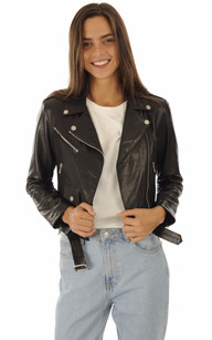 Veste cuir outlet vegetal femme