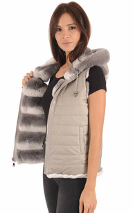 Gilet discount avec fourrure