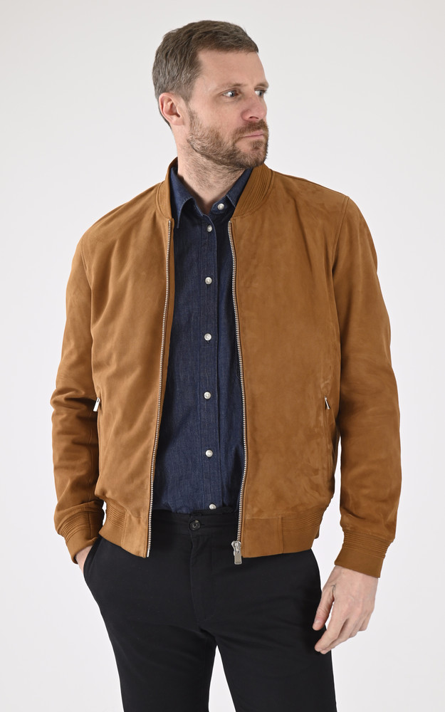 Teddy cuir velours PEM79 cognac Serge Pariente