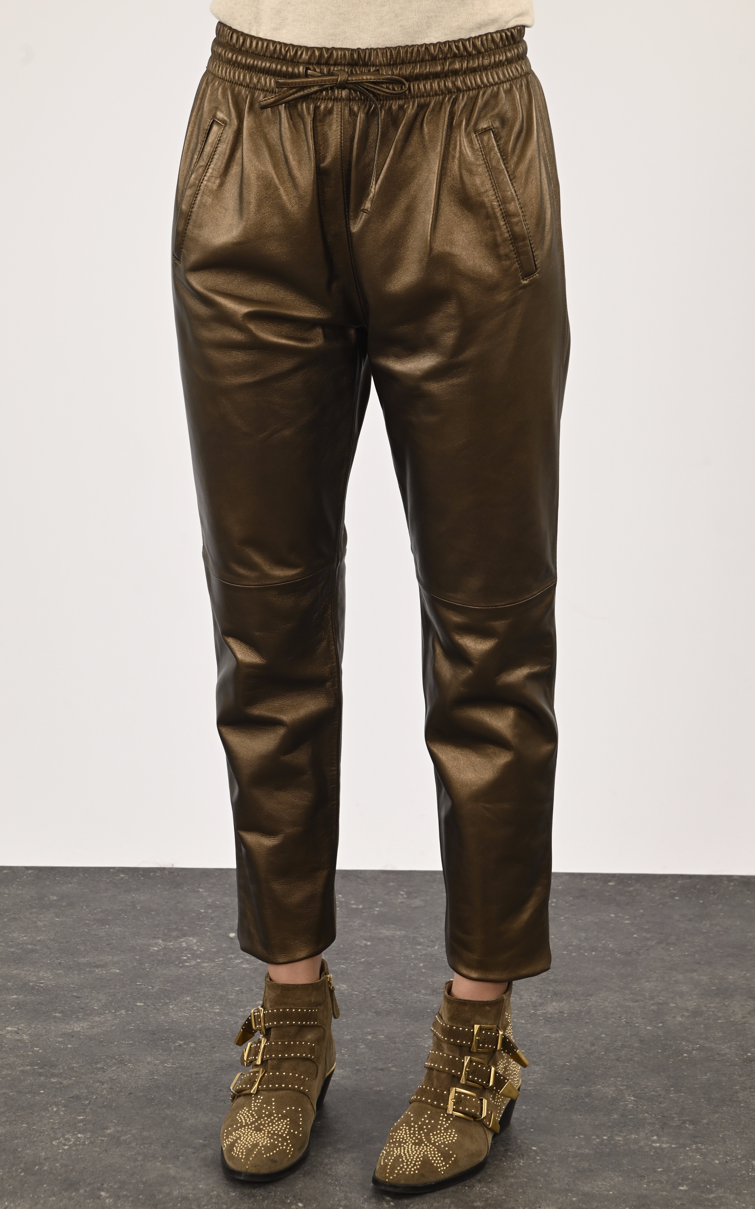 Pantalon jogpant cuir gold Oakwood