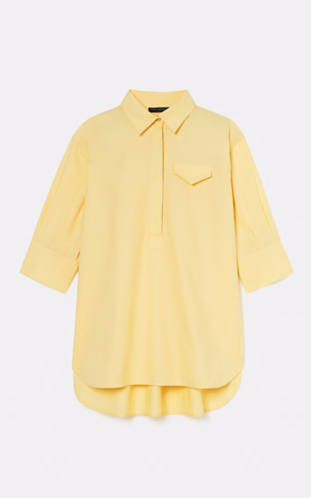 Chemise manches courtes oversize jaune Tara Jarmon