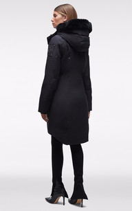 Parka noir 2025 fourrure femme