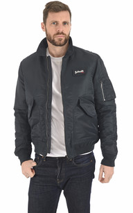 Bomber 210100 RS marine Schott La Canadienne Blousons Textile Navy