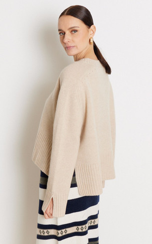 Pull cachemire beige