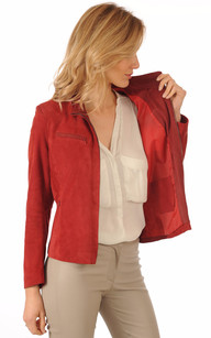 Veste velours rouge online femme