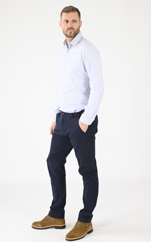 Pantalon chino TRJO70 bleu marine