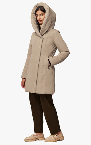 Parka cintrée Camelia-C beige foncé