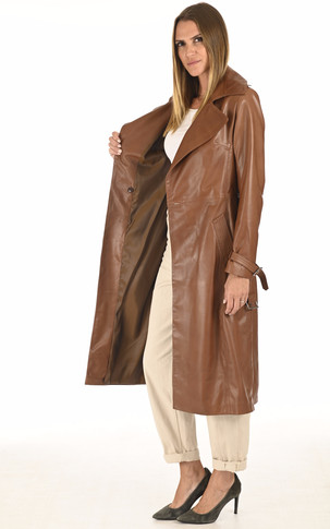Trench cuir Tabacco