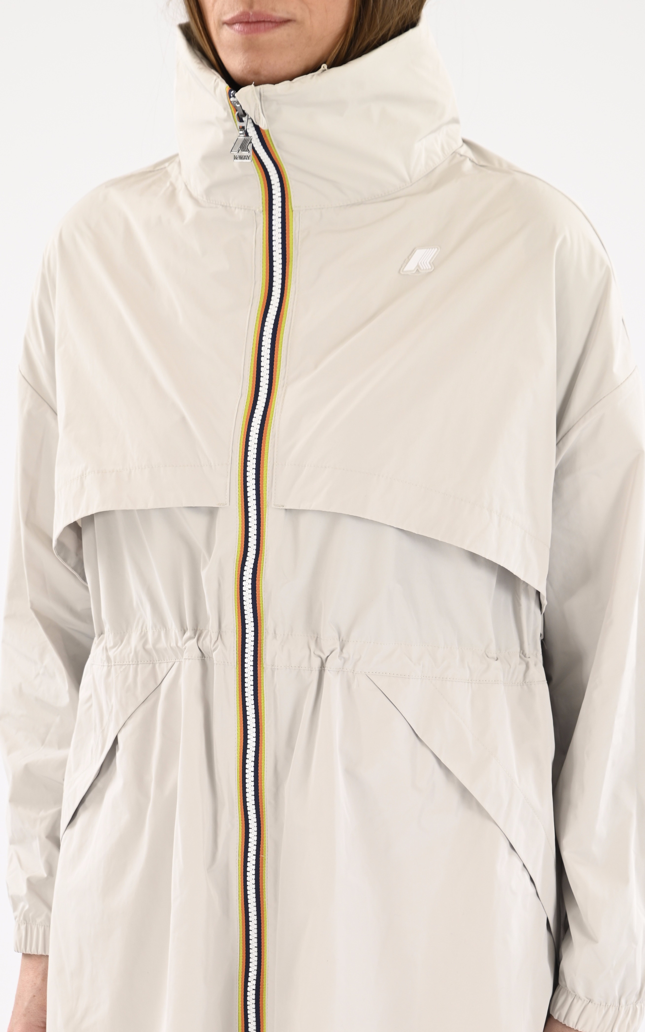 Coupe-vent long Aube beige K-Way