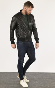 Veste en discount cuir pour homme