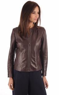 Canadienne Spencer Style Giorgio Cuir Veste La Blouson Bordeaux q8YSt