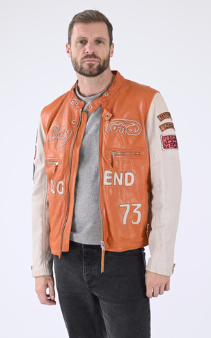 Blouson moto Rapid orange