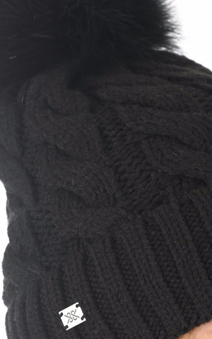 Bonnet Amalie en laine noir