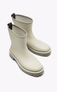 Bottes de pluie Puddle beige La Canadienne Shoes La Canadienne Chaussures Textile Creme