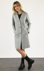 Manteau laine Mareva vert amande