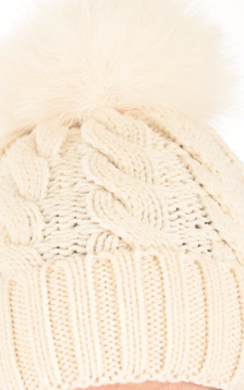 Bonnet Amalie en laine écru