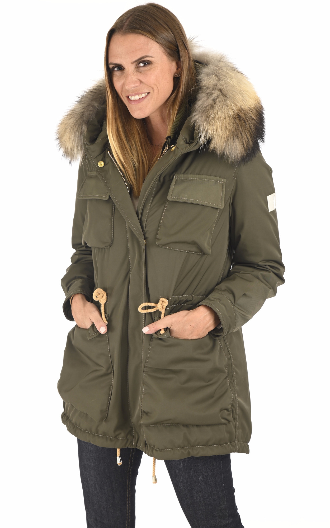 Parka kaki femme hot sale