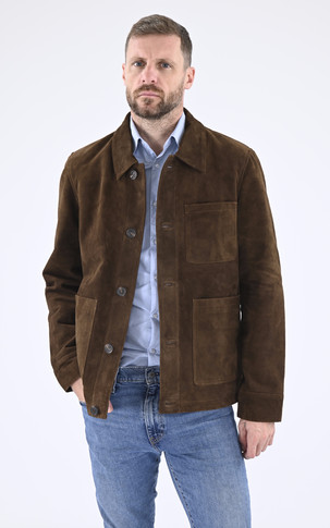 Veste nubuck Charles marron