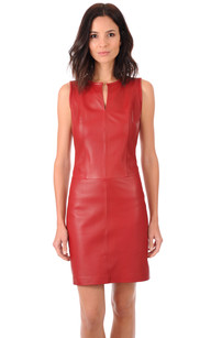 Robe rouge cuir new arrivals